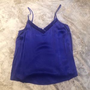 Purple velvet trim cami